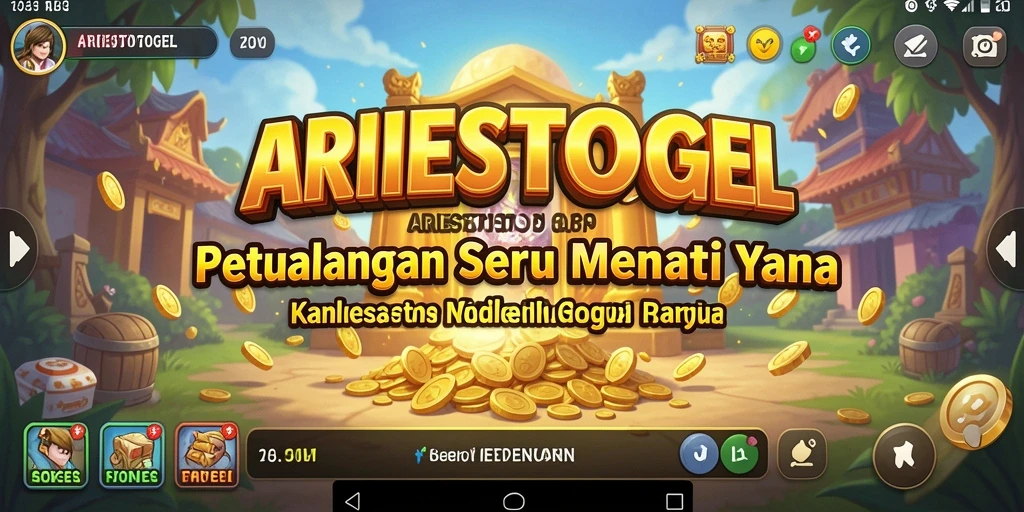 Tangkapan layar gameplay ARIESTOGEL yang menunjukkan aksi petualangan seru.