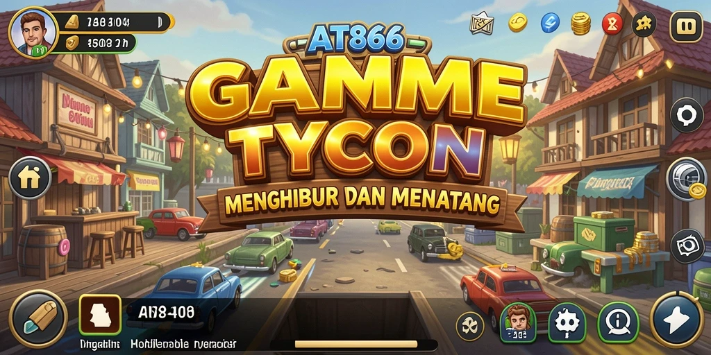 Screenshot gameplay AT866 menampilkan momen seru dalam membangun bisnis Tycoon.