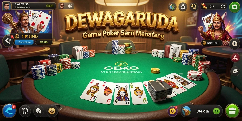 Tampilan menarik dari gameplay Poker DEWAGARUDA