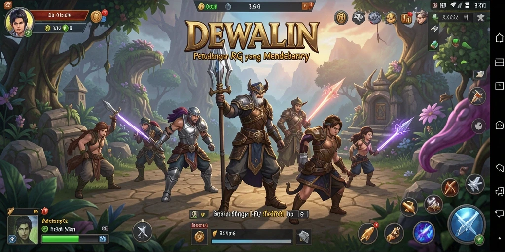 Tampilan menarik gameplay RPG DEWALIN yang penuh aksi.