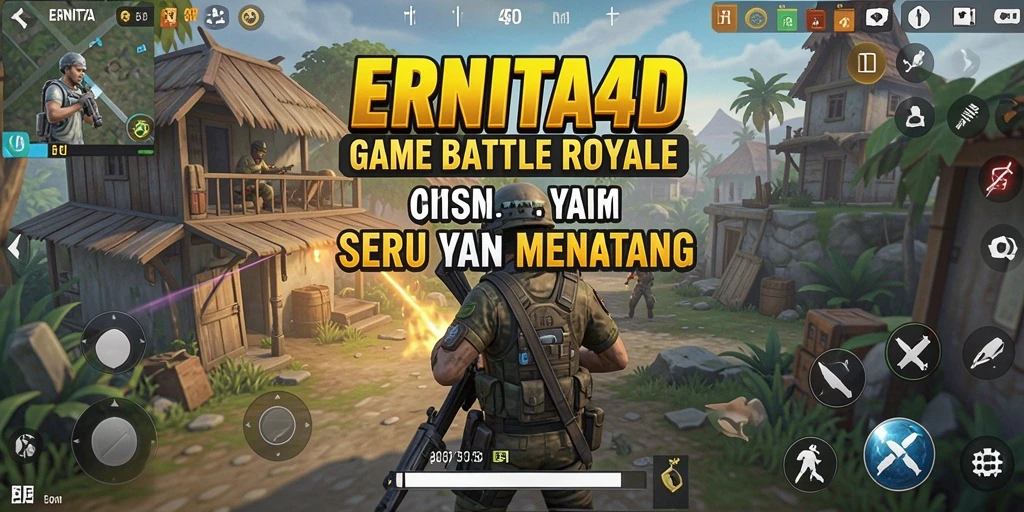 Screenshot gameplay ERNITA4D yang menampilkan aksi Battle Royale.