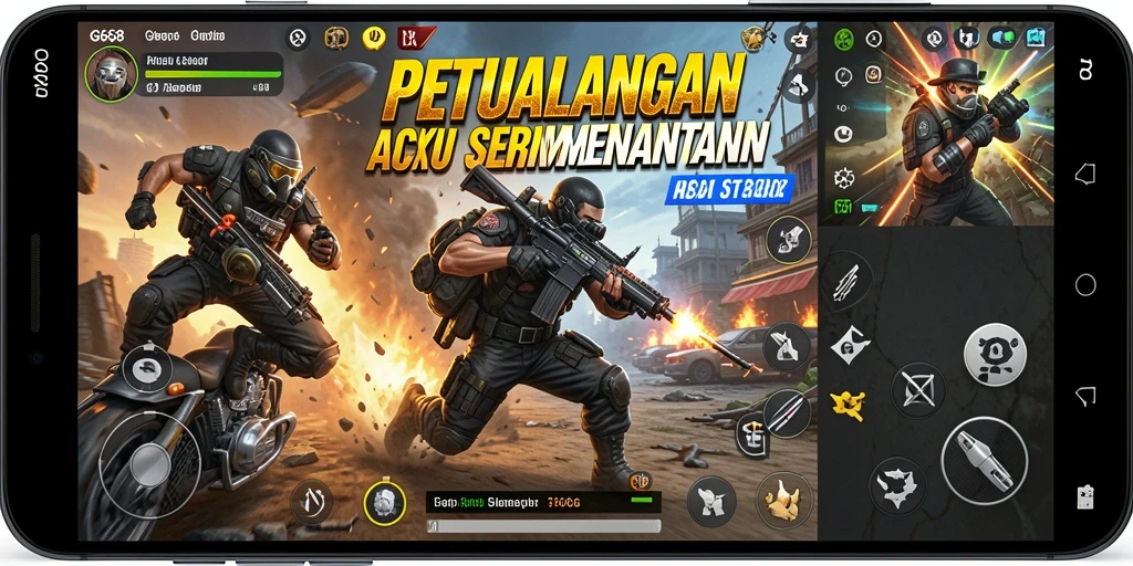 Tampilan gameplay seru dan menegangkan dalam G668.