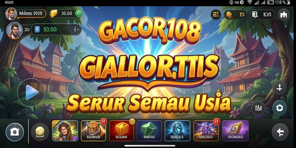 Tampilan gameplay GACOR108 yang mendebarkan dan interaktif.