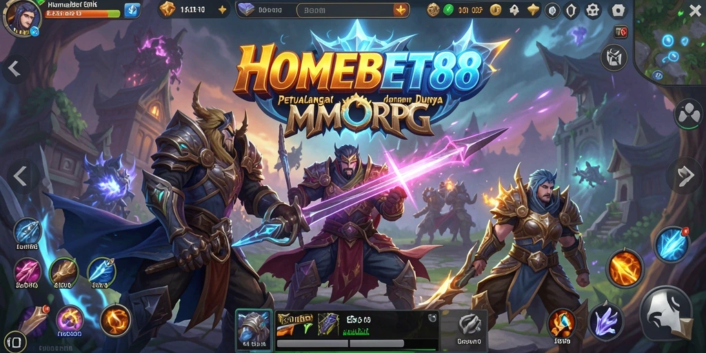 Tampilan gameplay HOMEBET88 yang menarik dalam petualangan MMORPG.