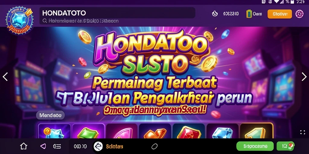 Screenshot HONDATOTO menampilkan tampilan menarik saat bermain Slot.