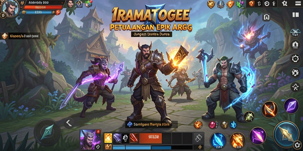 Tampilan gameplay aksi seru dalam IRAMATOGEL yang menakjubkan.