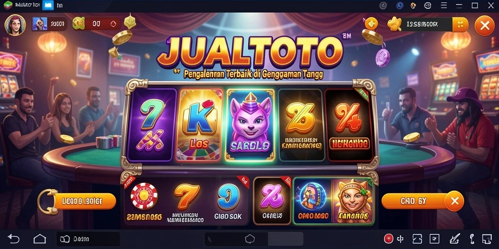 Tampilan permainan kasino dalam JUALTOTO yang seru dan mendebarkan.