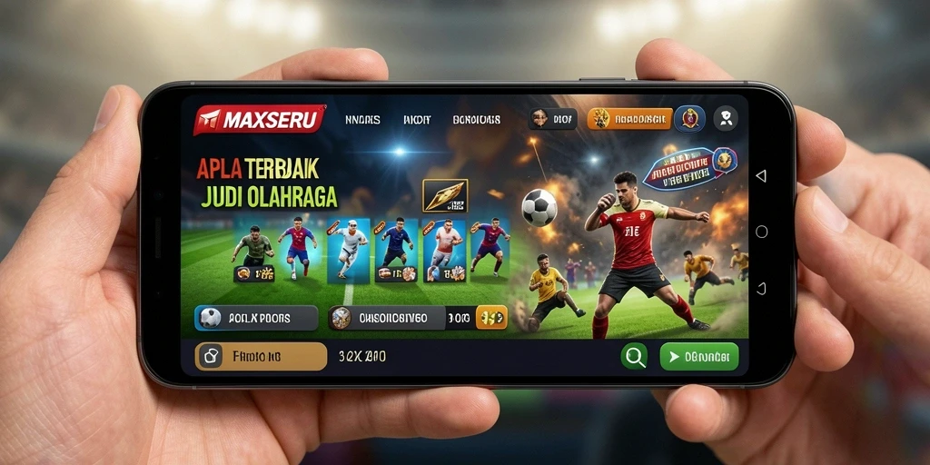 Screenshot menunjukkan tampilan user interface aplikasi MAXSERU saat bermain sportsbook.