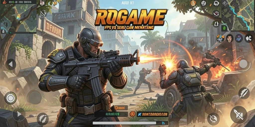 Gameplay RPGAME yang intens dan penuh aksi di battlefield.
