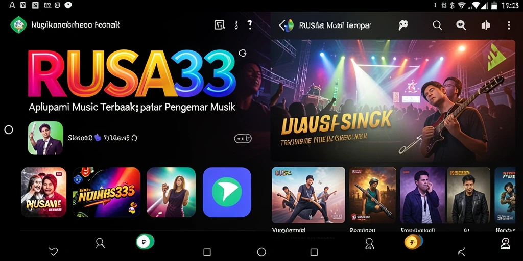 Tampilan gameplay RUSA33 saat memainkan lagu favorit.