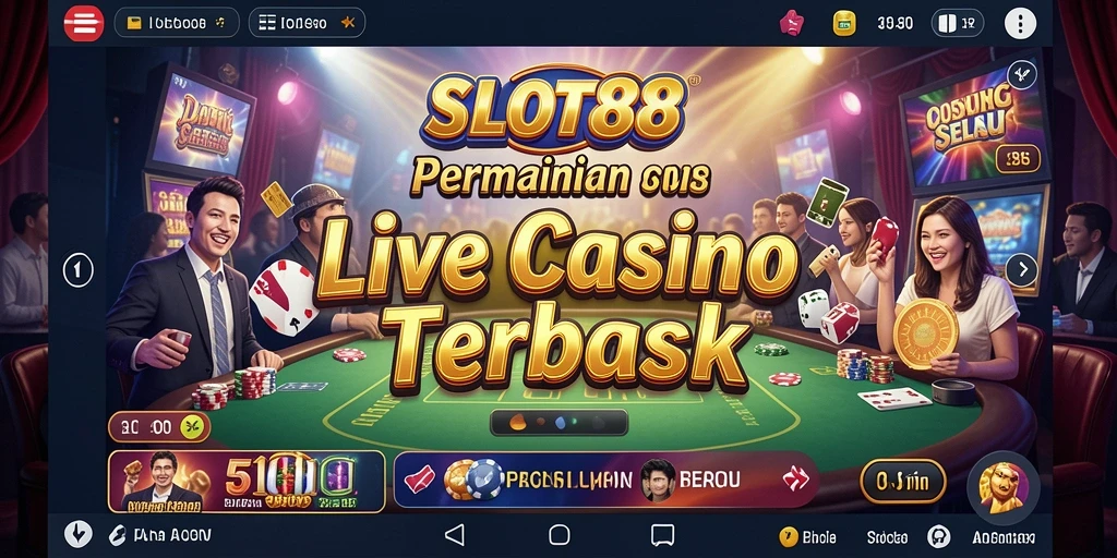 Tampilan gameplay Live Casino yang mendebarkan di SLOT88.