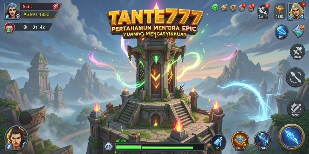 Tampilan gameplay Tower Defense yang menegangkan di TANTE777.