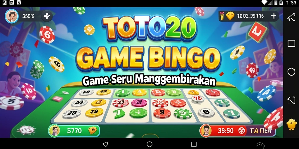 Screenshot gameplay Bingo yang menampilkan keseruan di TOTO20.